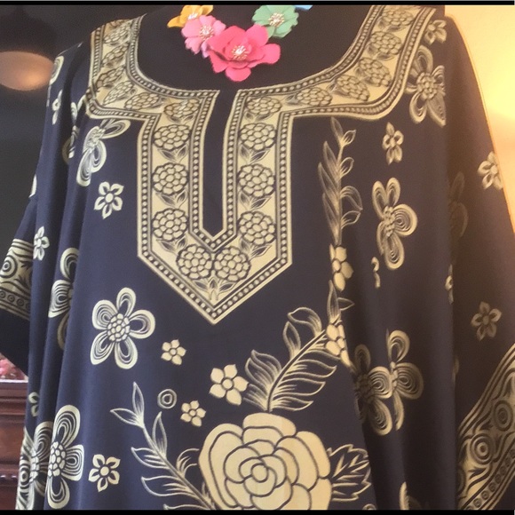 🌺NWT NATION FLORAL PARADISE DRESS CAFTAN - Picture 4 of 12